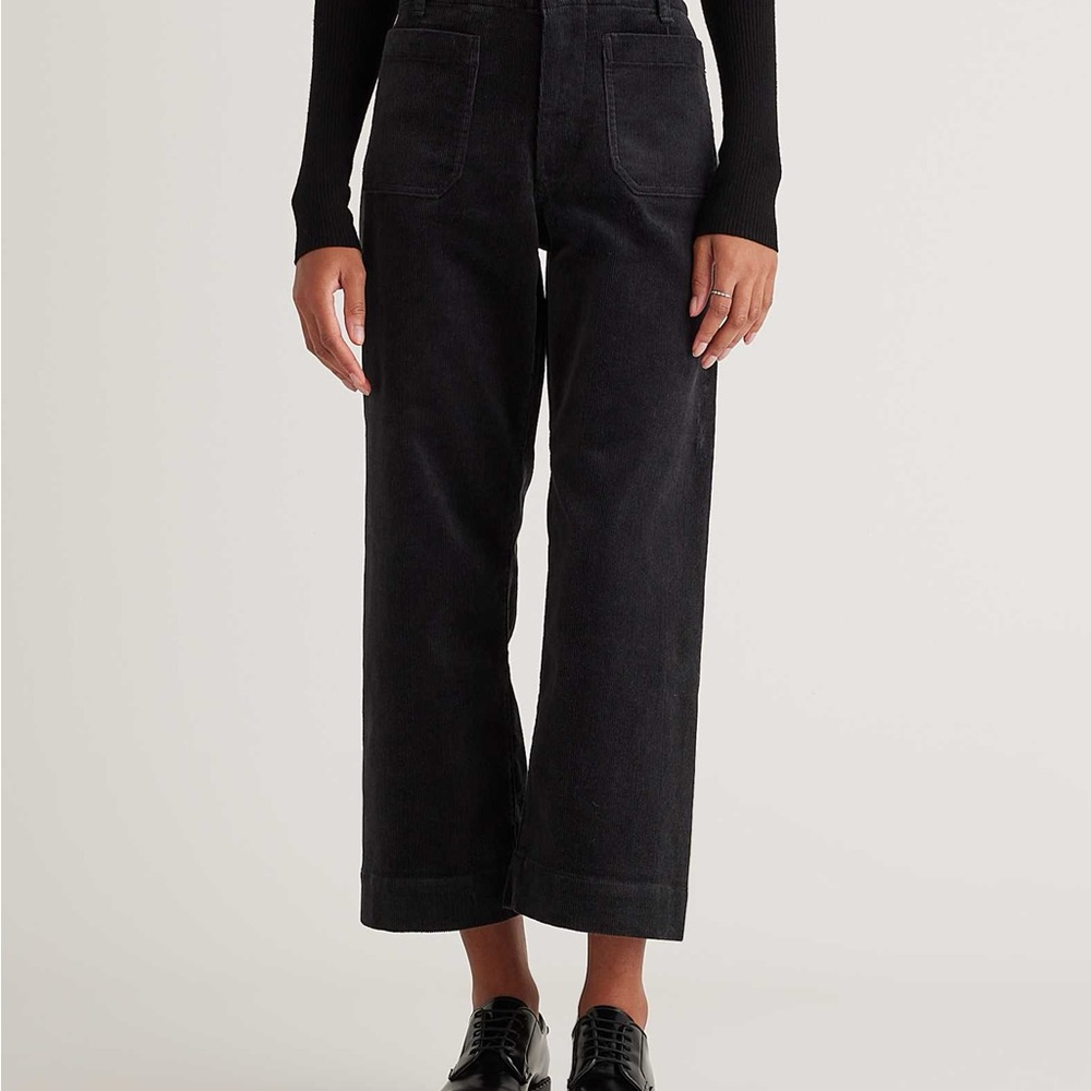 Quince Black Wide Leg Jumpsuit